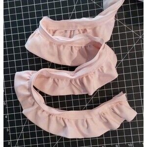 Simplicity Apparel Craft Fabric Ruffle 2" Trim 5 yds Pink, Polyester/Cotton NEW